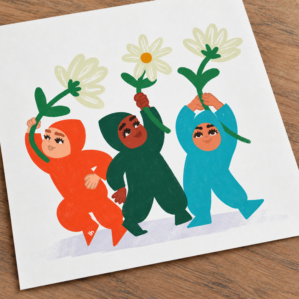 Daisy Dance — 8×8 Art Print