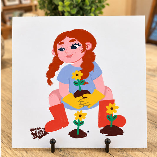 Garden Baby — 8×8 Art Print