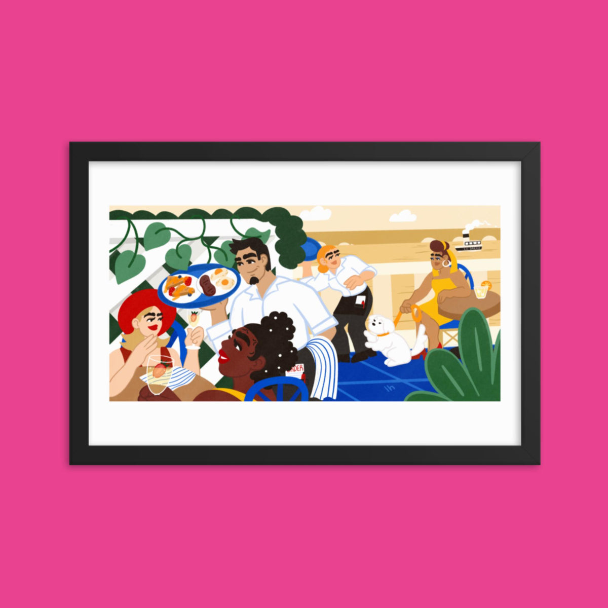 Chez Lo Lo - Framed Poster by Lo Harris