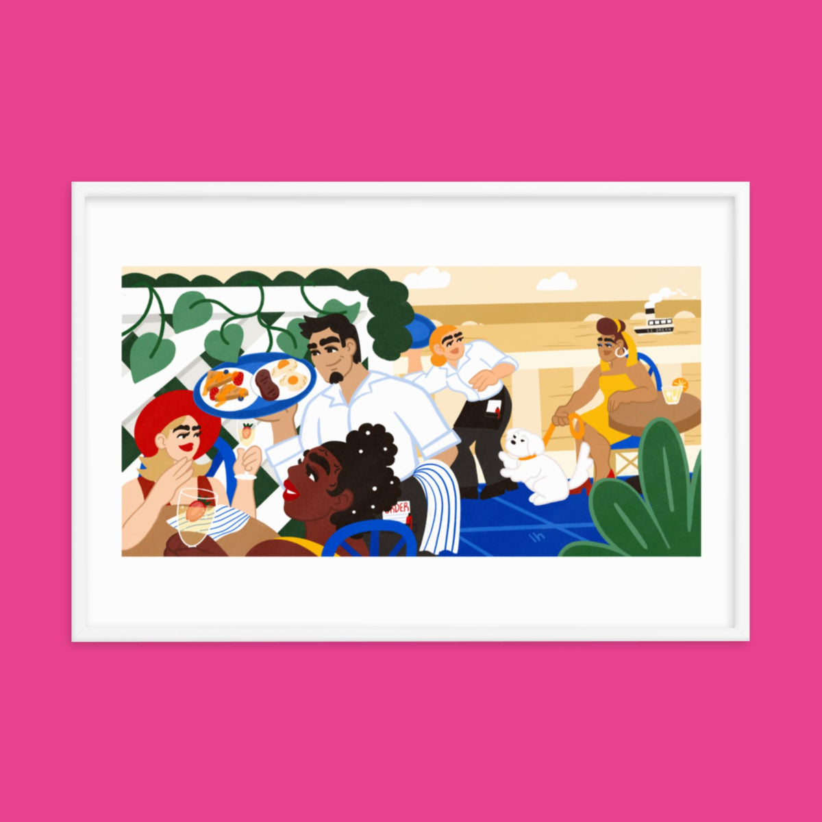 Chez Lo Lo - Framed Poster by Lo Harris