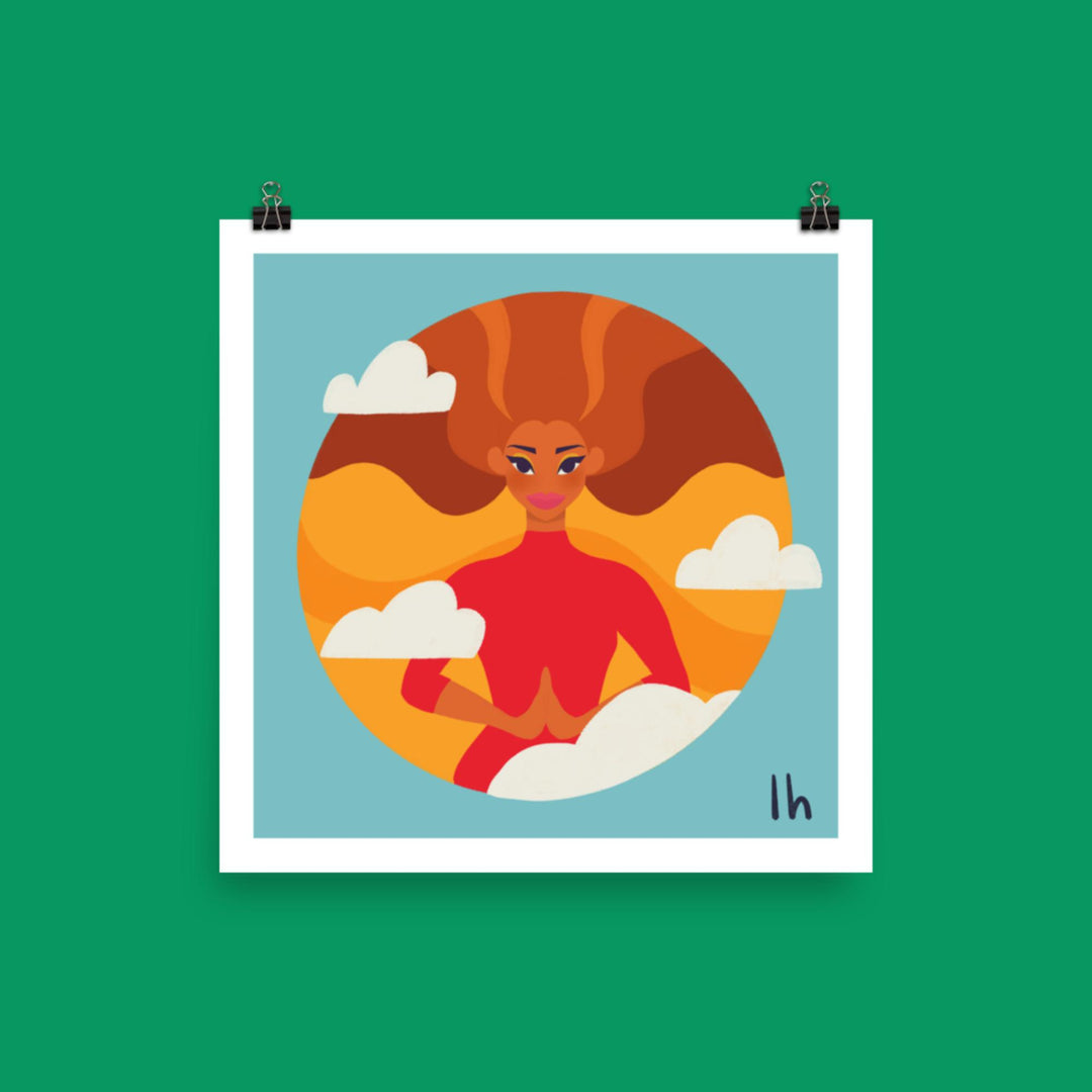 Meditation - Bold, Vibrant Matte Poster by Lo Harris