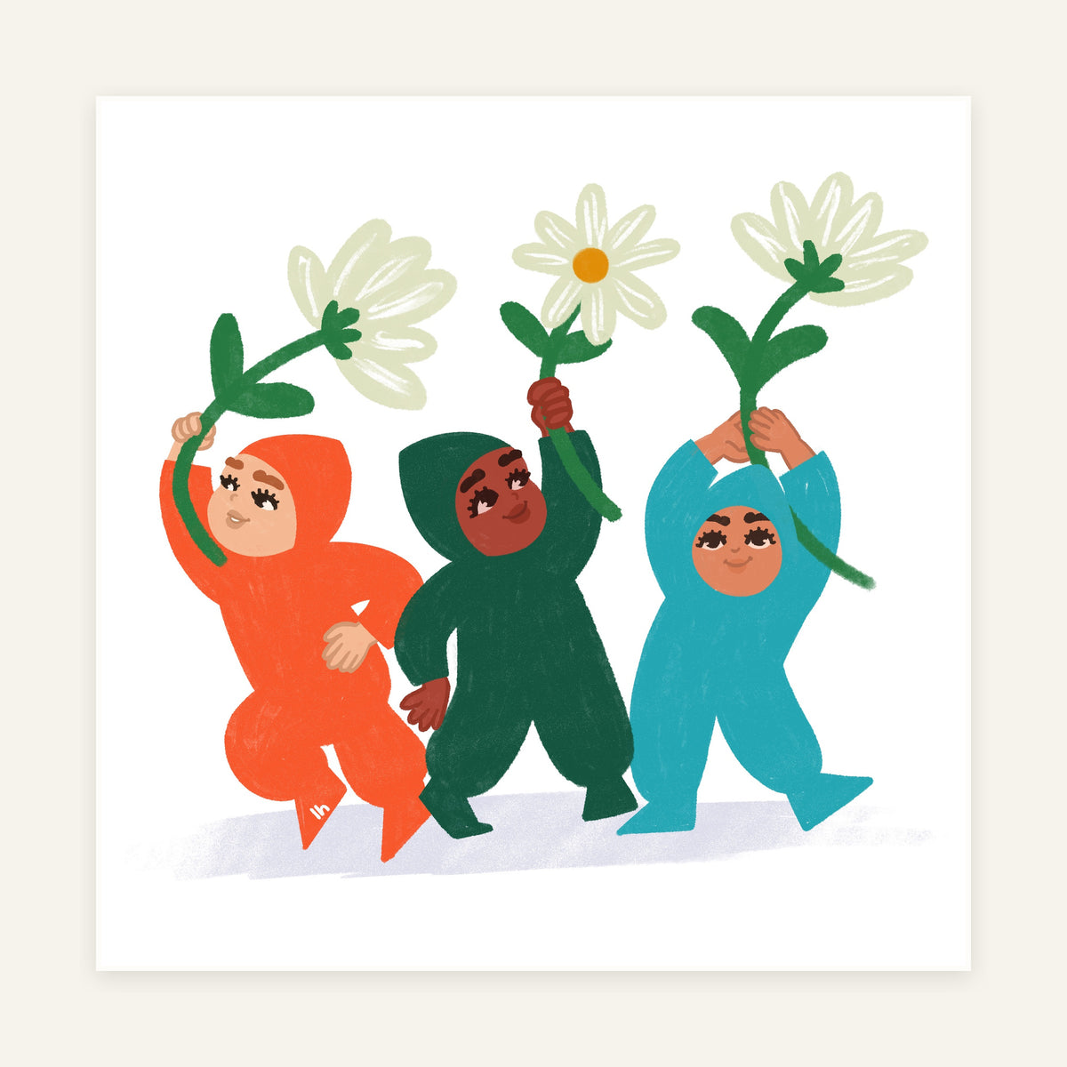 Daisy Dance — 8×8 Art Print