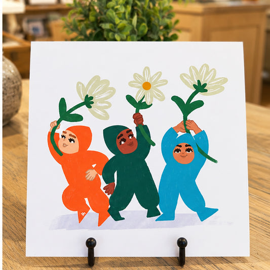 Daisy Dance — 8×8 Art Print