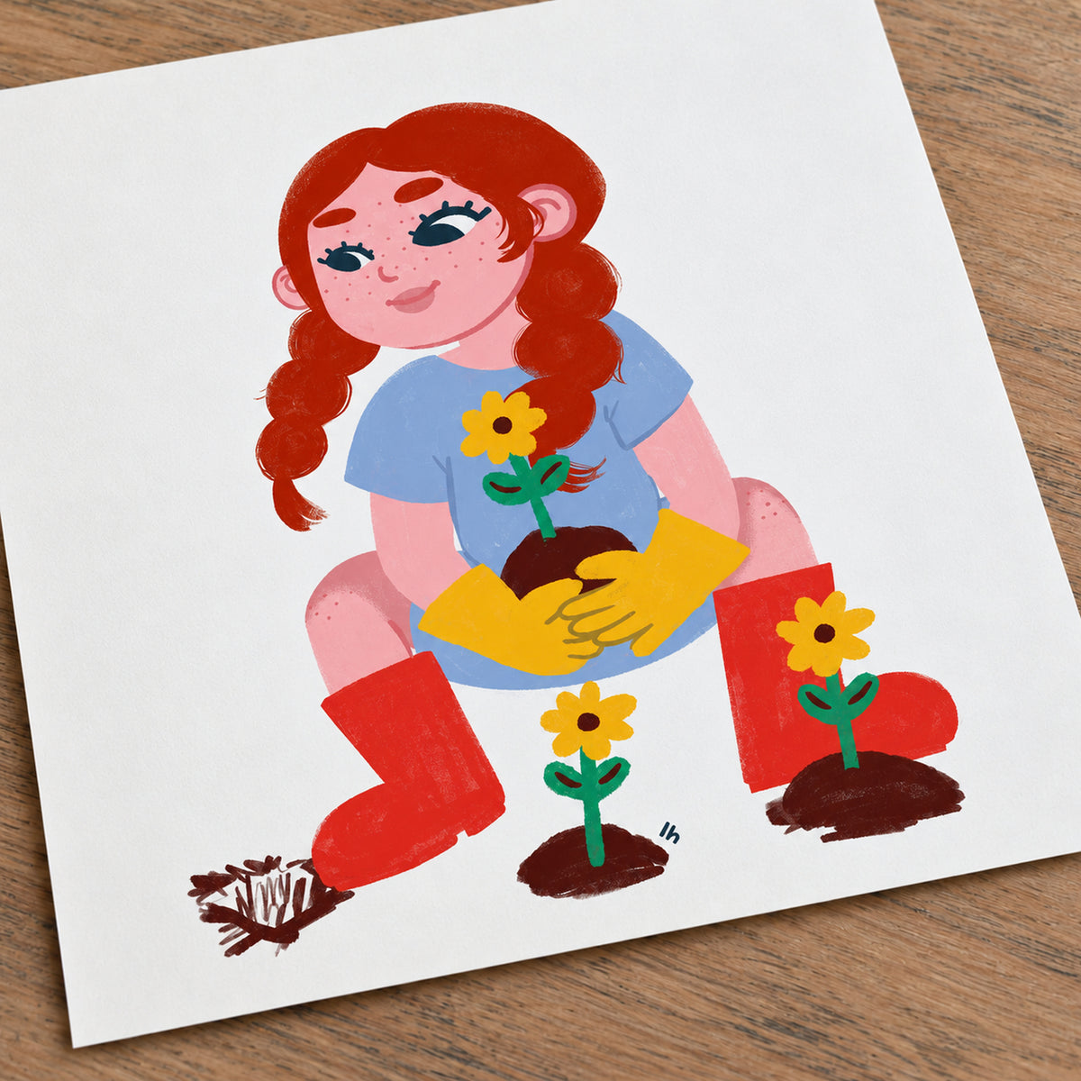Garden Baby — 8×8 Art Print