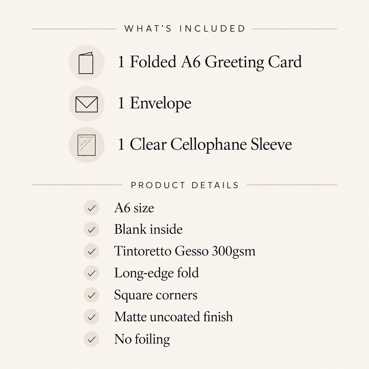 Card specifications for the Birthday Collection