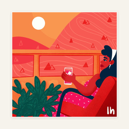 Mountain Watch — 8×8 Art Print