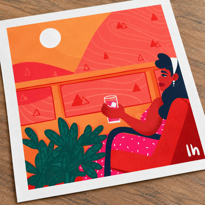 Mountain Watch — 8×8 Art Print