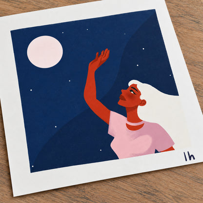 The Moon — 8×8 Art Print