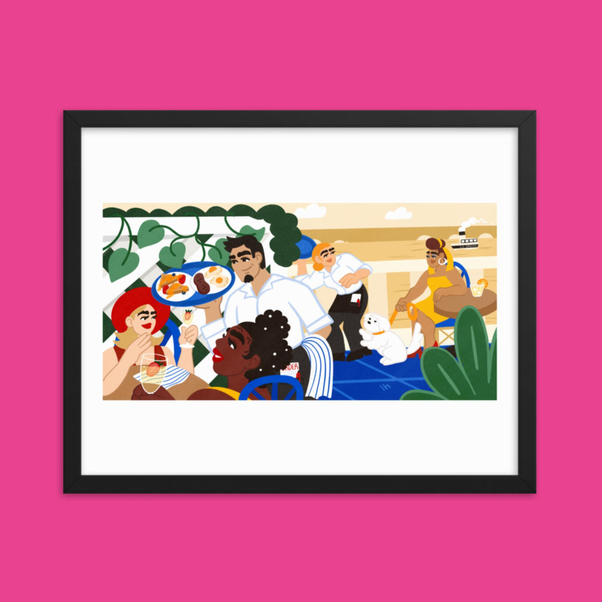 Chez Lo Lo - Framed Poster by Lo Harris