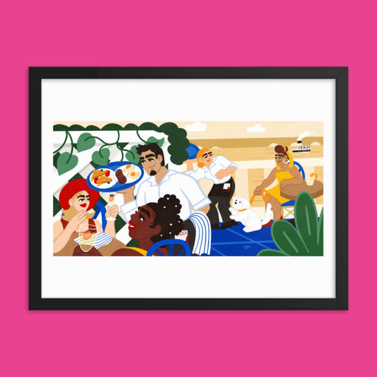 Chez Lo Lo - Framed Poster by Lo Harris