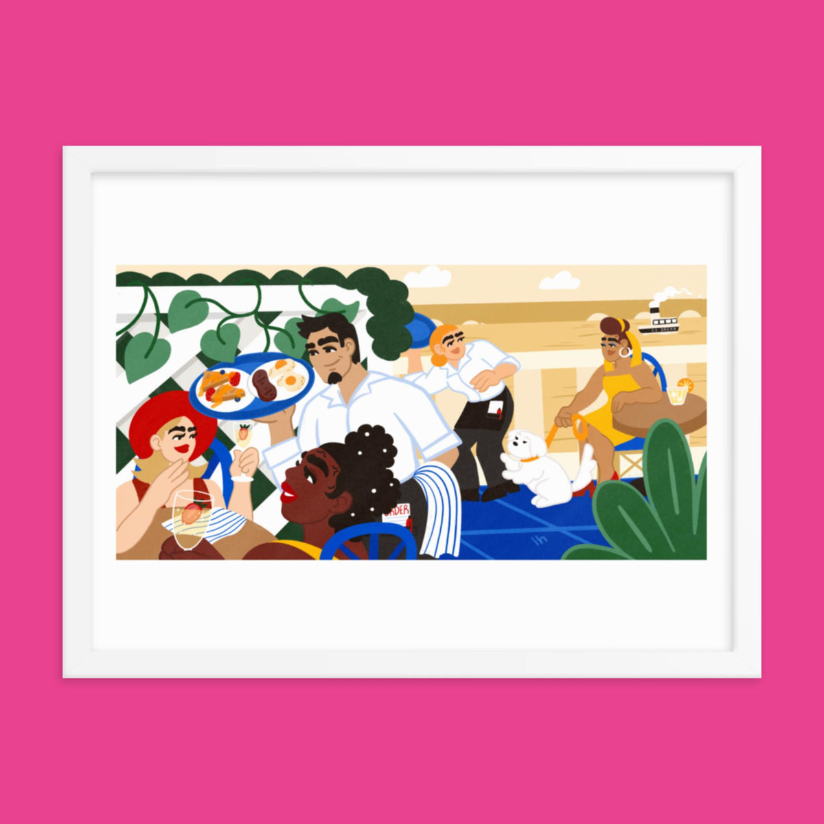 Chez Lo Lo - Framed Poster by Lo Harris