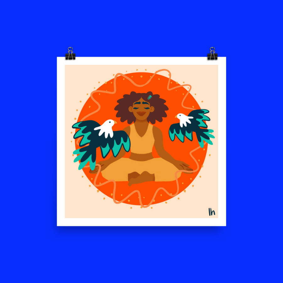 Lo Harris Breathe In - Bold, Vibrant Matte Poster by Lo Harris – Lo Harris Universe