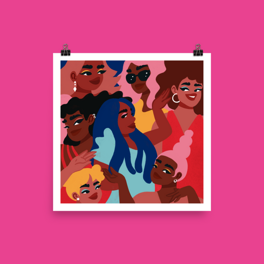Squad Goals II - Bold, Vibrant Matte Poster by Lo Harris