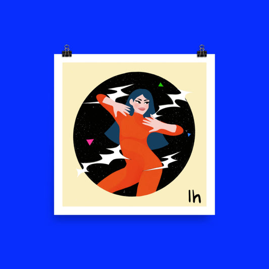 Electric - Bold, Vibrant Matte Poster by Lo Harris