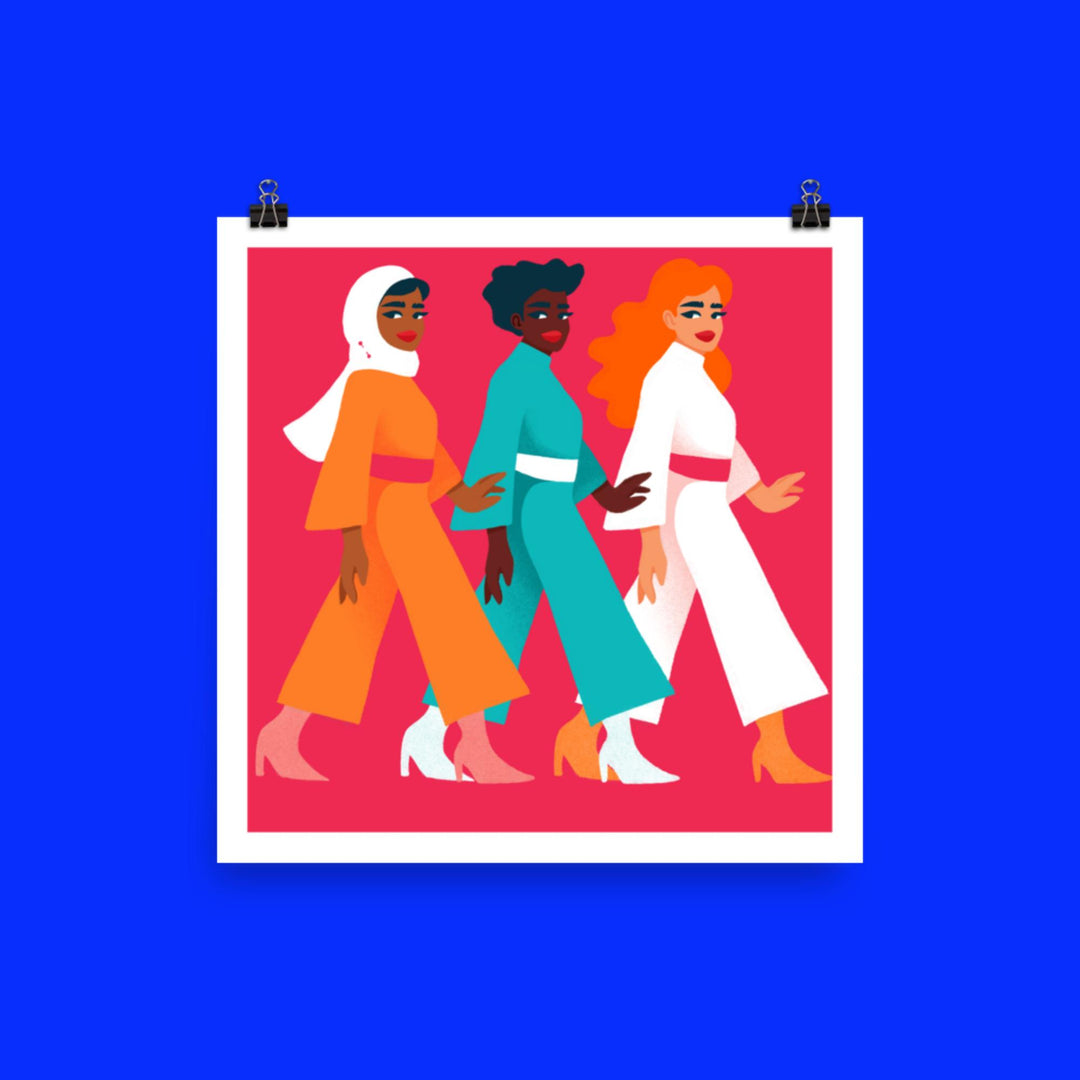 Strut - Bold, Vibrant Matte Poster by Lo Harris