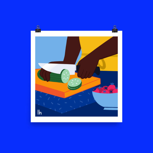 Garden Salad - Bold, Vibrant Matte Poster by Lo Harris
