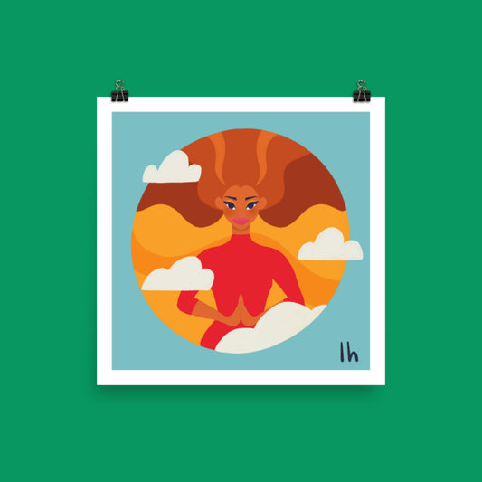 Meditation - Bold, Vibrant Matte Poster by Lo Harris