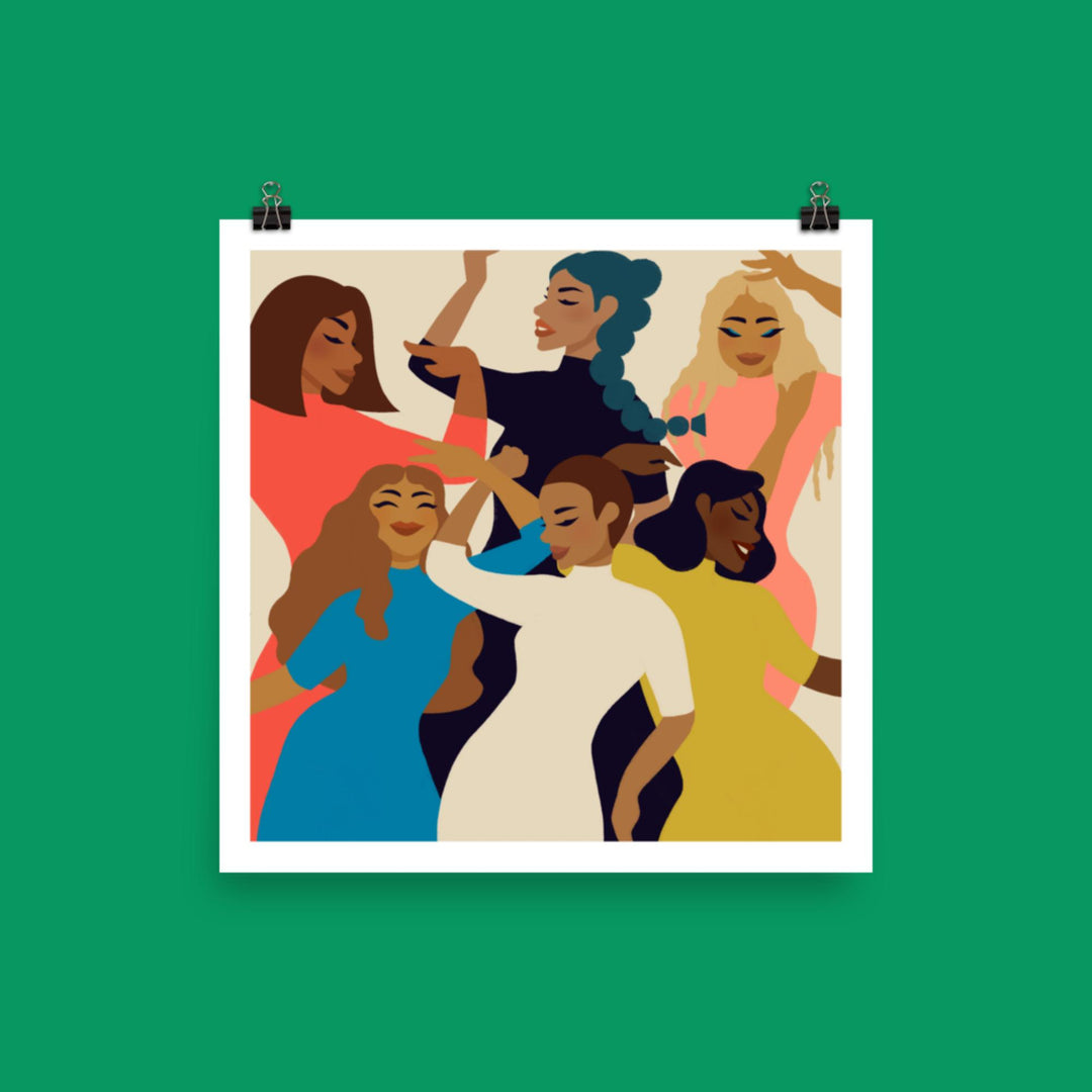 Squad Goals - Bold, Vibrant Matte Poster by Lo Harris