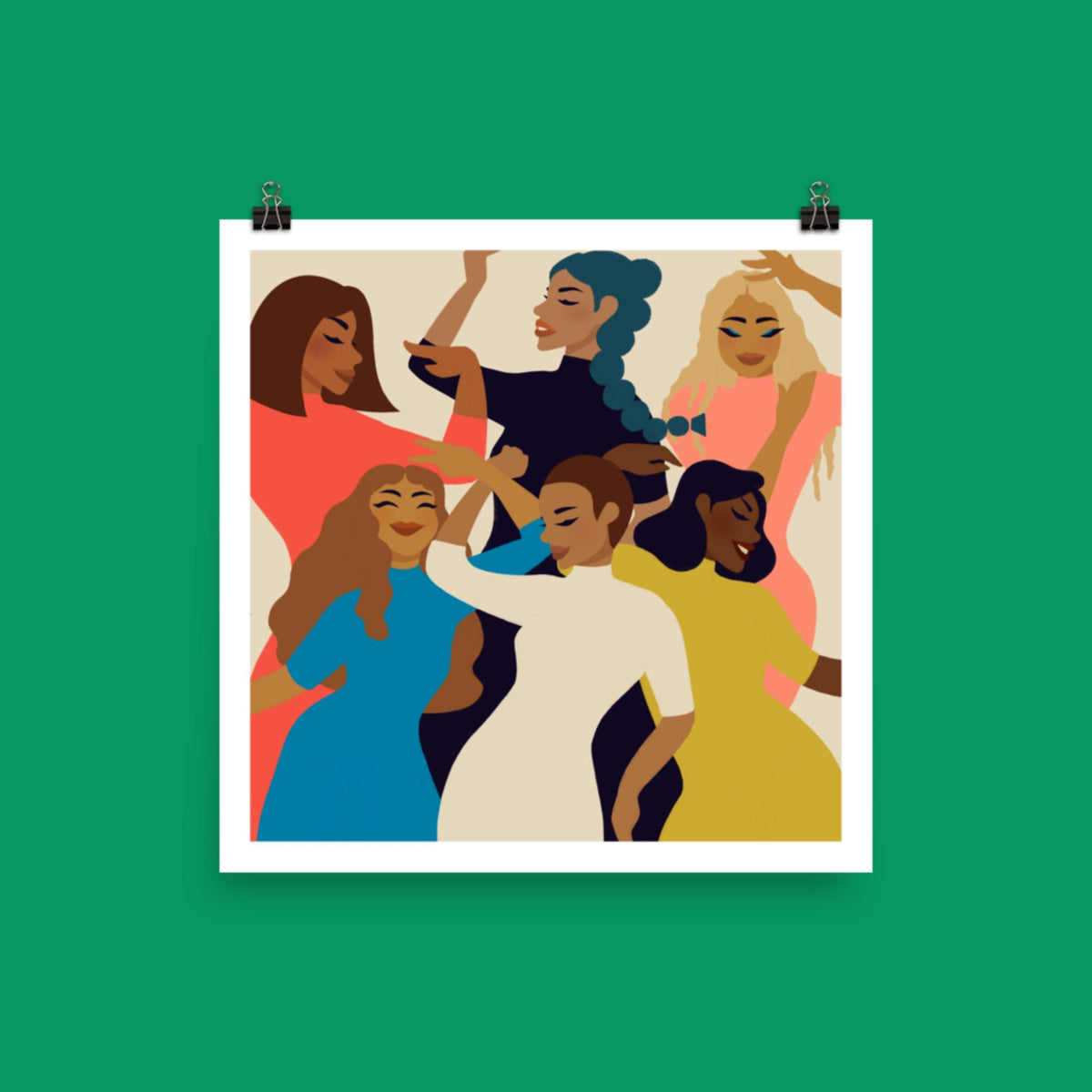 Squad Goals - Bold, Vibrant Matte Poster by Lo Harris