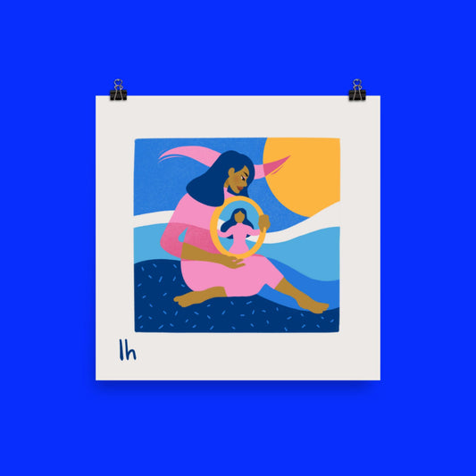 Self-Reflection - Bold, Vibrant Matte Poster by Lo Harris