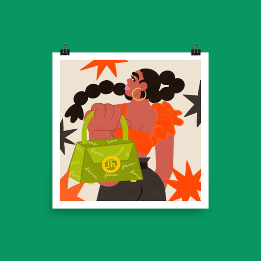 Fierce - Bold, Vibrant Matte Poster by Lo Harris