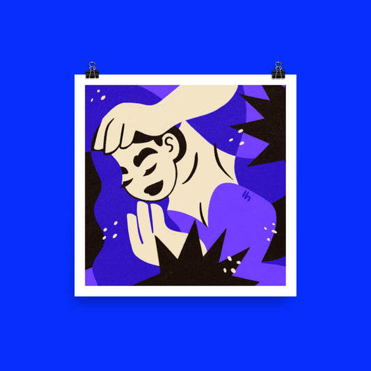 Blue Salsa - Bold, Vibrant Matte Poster by Lo Harris