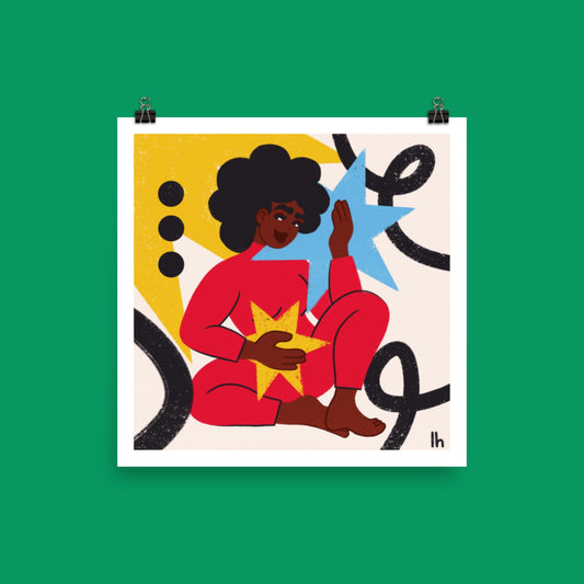 Gratitude - Bold, Vibrant Matte Poster by Lo Harris