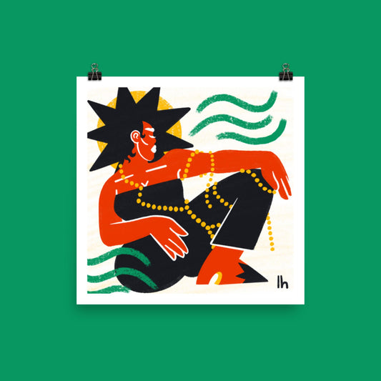 Loving Me - Bold, Vibrant Matte Poster by Lo Harris