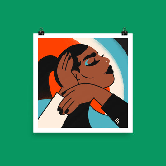 Ready For My Close-up - Bold, Vibrant Matte Poster by Lo Harris