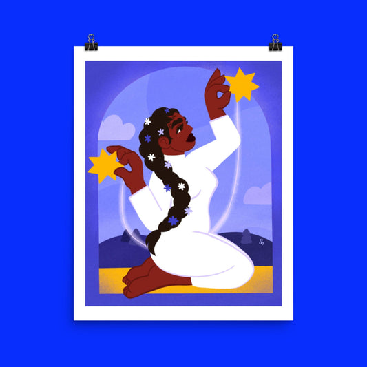 String Theory - Bold, Vibrant Matte Poster by Lo Harris