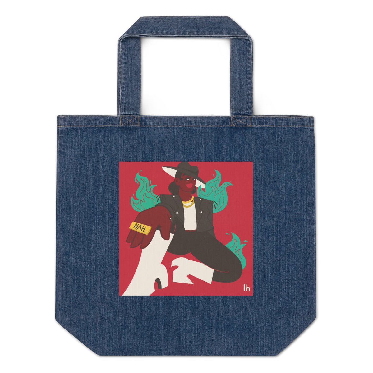 Nah - Organic Denim Tote Bag by Lo Harris